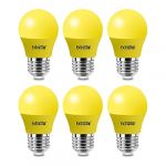 EXTRASTAR Ampoule LED Couleur E27 4W équivalente 40W AC 220V-240V, Ampoules Guirlande Couleur LED G45, orange rouge jaune bleu vert pour lumières de Noël de patio extérieur (jaune, lot de 6) (EXTRASTAR, neuf)