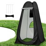 Charmofun Tente de Douche Pop Up, Camping Tente de Toilette, Portable Tente à Langer Anti-UV, Cabine de Douche Camping pour la Plage, la pêche, la randonnée, Le Bain, l'extérieur (Noir) (Pulsepoint Market Kft., neuf)