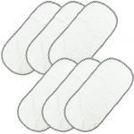 Lot de 6 matelas à langer, portables, en coton pur, imperméables, réutilisables, doux et confortables, 30 x 60 cm, gris clair (RCASKYE LTD, neuf)