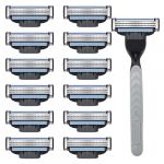 Lame De Rasoir, 12 pi&egrave;ces Lames, La me Rasoir, Conception Anti-Colmatage, Bandes Lubrifiantes Douces, pour Id&eacute;al Peau Sensible. (ZhiTaoKe, neuf)