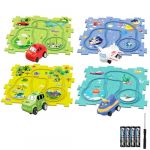 Circuit Voiture Enfant Petites Jouet pour Enfants DIY Piste de Puzzle Itinéraire Jeu éducatif Cadeaux Jeux Enfants 2 3 4 5 6 Ans (4 Thèmes) (zanotti, neuf)