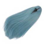Jeffergarden Perne de Poupée avec Base Texturée 1/4 à échelle des Cheveux Synthétiques à L'échelle des Cheveux Synthétiques pour 18,5 à 21 Cm Accessoire de Style Tête (Bleu gris clair) (Blurte, neuf)