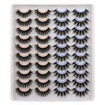 Lot de 20 paires de faux cils en vison 3D - 4 styles - 16-18 mm (shuangfengxianmeipingshangmaoyouxiangongsi, neuf)
