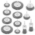 Lot de 12 Brosses Metallique pour Perceuse, Brosse Métallique de 6 Mm, Brosse en Acier pour Enlever La Rouille, La Corrosion, La Peinture, Brosse en Métal, Embout de Ponçage Pour Perceusee (XOURMOULA FUNSTORE LTD, neuf)