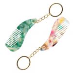 OFFIGAM Mini Peigne Porte-cl&eacute;s Fait Main Peigne De Poche Compact Pour Coiffure Et Entretien De Barbe Breloque Color&eacute;e Pour Sac &agrave; Main Et Cl&eacute;s (pristonswater, neuf)