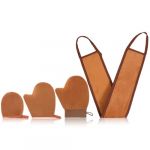 TIESOME Lot de 4 gants applicateurs autobronzants 4 en 1 réutilisables pour le visage, le corps, le dos, sans traces (marron) (JiangLL, neuf)