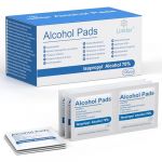 LINKFAR Lingettes nettoyantes alcool isopropylique 70% &ndash; 100 pcs &ndash; Lingettes pour nettoyage de la peau, hygi&egrave;ne quotidienne, voyage & bureau (Linkfar Medical Device, neuf)