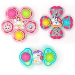 Usrela 3PCS Bébé Spinner Jouets, Ventouse Spinner Jouets Animaux Mignons Jouets de Bain Bébé, Baby hoptoys Fidget Toys, Jouet Bebe Cadeau Anniversaire Bébés 1 2 3 an Filles Enfants (usrela-fr, neuf)