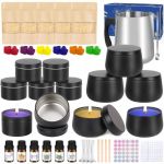 LDUMODUW Cr&eacute;ez votre propre set de bougies, kit de fabrication de bougies DIY pour adultes, cr&eacute;ez votre propre set de bougies parfum&eacute;es, avec 625 g de cire d'abeille, 10 bo&icirc;tes de bougies (STULOVA, neuf)