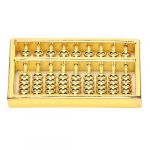 ZJchao Abacus en Laiton &agrave; 9 Blocs, Boulier Chinois Vintage, Jouet &agrave; Main Miniature &Eacute;ducatif, Outil de Calcul Math&eacute;matique pour Enfants et Adultes (salmueu, neuf)
