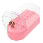MERRYHAPY Organisateur Transparent Pour Embouts De Perceuse à Boîte De Rangement Pour Têtes De Polissage De Manucure Avec Brosse De Nettoyage (Tanomi, neuf)