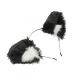 GLSTOY 1 -tête En Peluche Avec Oreilles De Chat Accessoire De Cosplay Pour Festival Fête Couvre-chef Créatif Noire Et Embout D'oreille Blanc (Taxuzh, neuf)