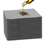 Tampons absorbants d'huile, feuilles de contrôle des déversements de 25 x 33 cm, absorption rapide pour liquides à base d'huile et d'eau, tampon alvéolé lesté, accessoire de garage (100) (Miosugo, neuf)