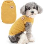 Zunea Chemises pour Petite Chiens Gilet D'été T-Shirt pour Chiot Fille et Garçon Vêtements Doux et Respirants T-Shirt Basique Extensible sans Manches pour Animal Domestique Chihuahua Chat Jaune S (Qingqiuk, neuf)