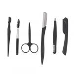 Homoyoyo 6 pièces Set de Rasoirs à Sourcils Pliables Acier Inoxydable avec Brosse et Peigne Kit Modeleur Sourcils Portable et pour Contour et Entretien Facile (Alda Jin, neuf)