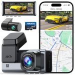 Alltotive Cam&eacute;ra embarqu&eacute;e 4K avant et arri&egrave;re 2,5 K, GPS WiFi 5G, double cam&eacute;ra de voiture avec carte SD 128 Go, &eacute;cran IPS de 3,1", mode stationnement 24h, vision nocturne, WDR, grand angle de 170&deg; (SUNJA LIMITED, neuf)