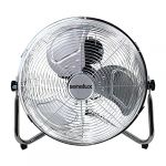 Senelux Ventilateur de sol - Ventilateur de gymnase chrom&eacute; Ventilateur &eacute;lectrique portable de 30,5 cm &agrave; 3 vitesses avec fonction d'inclinaison (Senelux Outlet, neuf)