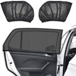 KOQAIIZ Pare Soleil Voiture Bébé, 2 Pièces Chaussette Voiture Pare Soleil, Universel Voiture Pare Soleil pour Vitres Latérales,Protection Solaire Fenêtre de Voiture,Protège Enfants et Animaux (qinhuangdaozoubingyingshangmaoyouxiangongsi, neuf)
