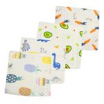 Healeved Lot De 4 Débarbouillettes En Coton Doux Pour Bébés Garçons Et Filles Douces Réutilisables Et Absorbantes (Accompany JY, neuf)