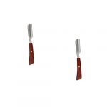 VICASKY 2pi&egrave;ces Rasoir Vintage Bois Avec Poign&eacute;e Antid&eacute;rapante Rasoir Manuel Pour Homme Pour Rasage De T&ecirc;te Des Sourcils Et Barbe (Micanties, neuf)
