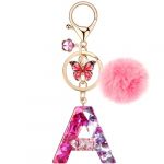 MWOOT Porte Cl&eacute;s lettre A pour Femme, Porte Cle Initiale Rouge, Alphabet Charmes en R&eacute;sine pour D&eacute;cor Porte Clef Voiture Sac &agrave; Main (vetpw, neuf)