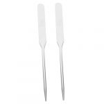 UKCOCO 2 pièces Spatule de Maquillage Acier Inoxydable Outil de Mélange pour Fond de Teint et Cosmétiques pour Salons de Beauté et Usage Personnel (Ting Ruo city, neuf)