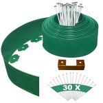 YEEBECA Bordure De Jardin Flexible, 10CM Hauteur 10M Longueur Kit de Bordure Jardin Exterieur avec 30 Pointes en Acier, 3MM Epaisseur (Yeebeca, neuf)