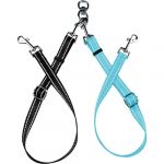 ASOCEA Double Laisse pour Chien sans EnchevêTrement, Double Coupleur De Laisse pour Chien sans EnchevêTrement Fixation par CâBle RéFléChissant Rotatif à 360° pour Chiens De Petite (Noir + Bleu) (AOSIKE, neuf)