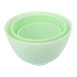 VALICLUD 3 Pièces bol en silicone masque facial bol de maquillage pour le visage eponge services de vaisselle bols soin du visage mélanger des bols pour le visage Green (SHUI LIAO, neuf)