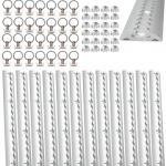 Hebitod Lot de 12 rails d'arrimage semi-circulaires en aluminium avec trous, 12 x 1 m, avec 10 rails d'aviation, 8 embouts de rail d'arrimage pour camping-cars, remorques, camions (STAR KUNKUN, neuf)