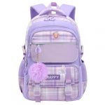 HANXIUCAO Cartable Fille Primaire | Sac a Dos Kawaii | Grande capacité Sac Ecole Fille de 7 à 10 ans | CE1 CE2 CM1 CM2, Violet (HANXIUCAO Direct-sale Store, neuf)