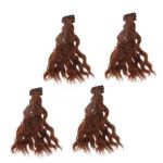 Beavorty 4 Pi&egrave;ces Perruques Diy pour Poup&eacute;es Cheveux Boucl&eacute;s R&eacute;sistants &agrave; Haute Temp&eacute;rature Accessoires de Mode pour Poup&eacute;es Am&eacute;liorez Imagination (T Innovation&middot;HX, neuf)