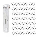 Kit de pinces à levier et pousse-pinces (1 pousse-pinces + 100 pinces à levier), pinces pliantes, attaches sans dommage pour papier, respectueux des documents (MALL DYNAMICS, neuf)