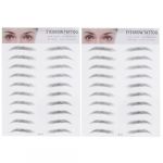 Healifty 2 pi&egrave;ces Autocollants Transfert Sourcils Imitation Naturelle Outil Sourcils Temporaire Pratique pour Femmes et Hommes Quelques Secondes (Madonna Tied, neuf)