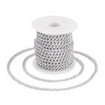 Boutigem Cha&icirc;nes &agrave; gros maillons en aluminium de 10 m&egrave;tres, non soud&eacute;es, torsad&eacute;es, facett&eacute;es, 6x4x1,1 mm pour la fabrication de colliers DIY (Boutigem, neuf)