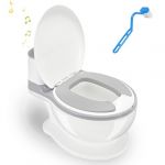 Jopassy Pot pour enfant avec bruit de rinçage, pot pour enfants avec couvercle, poignées, brosse, coussin en polyuréthane souple, réservoir d'eau amovible (FINLOVERN, neuf)