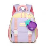 Générique Sac à dos enfant personnalisé avec prénom – Sac d'école brodé pour garçons et filles, de la maternelle à l'école primaire, sac de voyage et d'école (Violet) (HB Personalized Workshop, neuf)