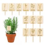 DOKRIN Étiquettes pour plantes,12 étiquettes en bois gravées pour la croissance des plantes (IOANA BEST CLOTHES, neuf)