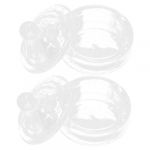 CALLARON 2pièces Verre Nail Dish Avec Couvercle Lot De Coupelles Cristal Rondes Pour Poudre Et Liquide Support Pratique Pour Manucure Et Mélange Acrylique (Raindrops On Roof, neuf)