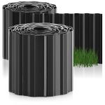 COM-FOUR&reg; 2x bordure de pelouse 15 x 900 cm en plastique - bordure de parterre flexible pour pelouse, parterre de fleurs ou comme bordure de tonte - bordure d'herbe, longueur r&eacute;glable individuellement (COM-FOUR  Vertriebs GmbH, neuf)