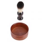 Pongnas Ensemble de Blaireaux en Bois, Kit de Toilettage, Poils Synth&eacute;tiques, &eacute;limine les D&eacute;bris, Blaireau et Bol pour Hommes (Beiyizhu, neuf)