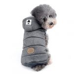 Zunea Vetement pour Chien Manteaux d'hiver avec Doublure Polaire Chaud Chiot Veste Sweats à Capuche Coupe-Vent Doux pour Petit Chien Chat Gris M (Qingqiuk, neuf)