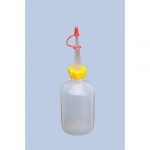 h&uuml;nersdorff Bouteille compressible de 100 ml en poly&eacute;thyl&egrave;ne basse densit&eacute; - Convient pour un dosage particuli&egrave;rement fin - Avec &eacute;crou de raccordement stable et bouchon anti-goutte - Pour cuisine, laboratoire ou loisirs (get goods, neuf)