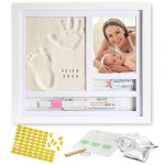 PITI COT Cadre Empreintes Bébé | Lettres Nombres et Porte Bracelets Naissance | Kit Empreinte Pieds et Mains Bébé | Cadeau Jeune Maman Bebe Fille et Garçon (PITI COT COMPANY, neuf)