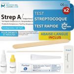 Medicinadellavoro.com - Écouvillon Streptococcique Rapide Enfants Adultes, Test Streptocoque Pharyngé pour Détection Streptocoque Groupe A Utile en Cas de Fièvre et Mal de Gorge Précis 10Min 2 Tests (cartsan-shop, neuf)