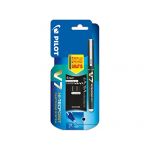 Pilot V7 Cartridge System Liquid Ink Rollerball 0.7 mm Tip - Black Single Pen with 3 Free Refills (EIC/RICOH, neuf)