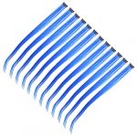 VICASKY 12pièces Extensions Cheveux Clipés Longues Colorées Résistantes Chaleur Bijou Bleu Accessoires Coiffure Filles Cosplay Festivals (Micanties, neuf)