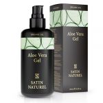 Satin Naturel Gel Aloe Vera Bio + Acide Hyaluronique 200ml &ndash; Soin Hydratant & Apaisant Visage, Corps & Cheveux &ndash; Apr&egrave;s-Soleil Naturel Vegan &ndash; Soin Peau et Cheveux pour Hydratation Intense (Satin Naturel BV, neuf)