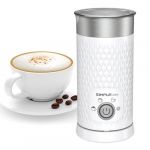 SIMPLETaste Mousseur à lait électrique 4 en 1, mousseur à lait automatique chaud et froid et chauffe-lait pour latte, cappuccinos (Blanc) (blizz stdio, neuf)