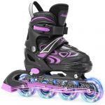Rollers en Ligne R&eacute;glable, Patins &agrave; roulettes Enfants avec 8 Roues Lumineuses, pour Roller Enfant Filles et Garcon (S (EU 28-32)) (Sz-Jestme, neuf)